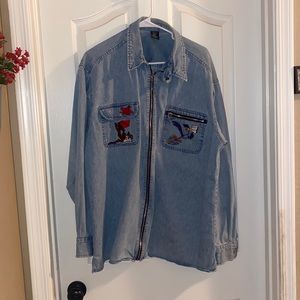 Vintage loony toons denim shirt